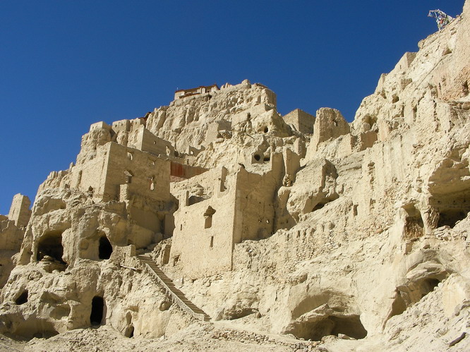 The Tsaparang temple complex. Western Tibet.